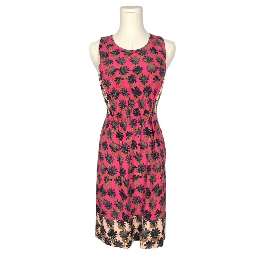 Rachel Roy Color Block Floral Print Sleeveless Dress